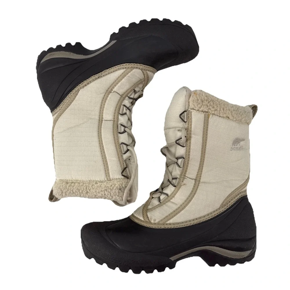 Sorel Cumberland Winter Snow Boots Women 7 Waterproof Duck Thinsulate Oyster